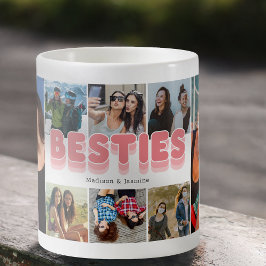 Besties Best Friend Photo Collage Kaffemugg