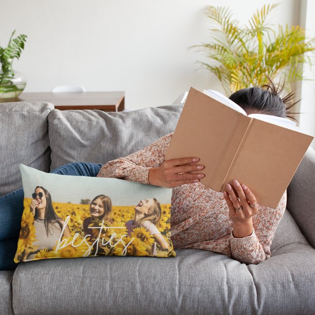 Besties Best Friend Photo Vänskap Lumbarkudde (Skapare uppladdad)