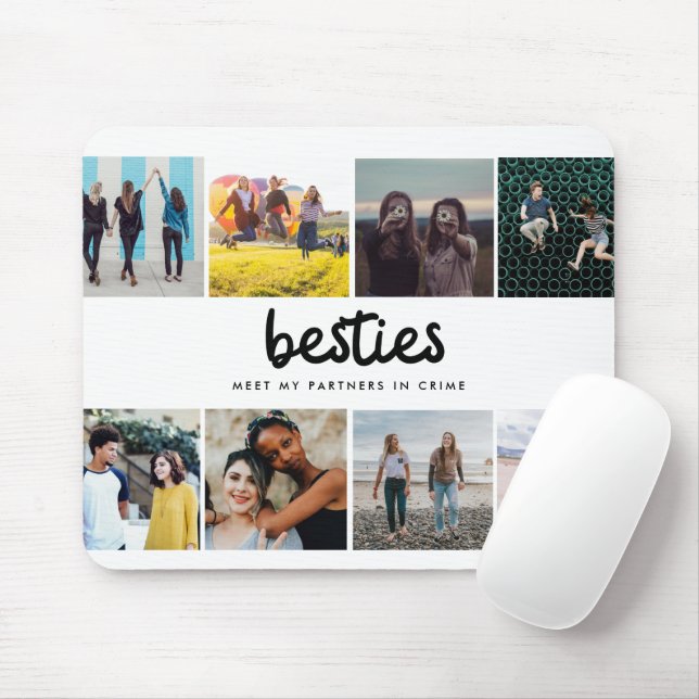 Besties Best Friend Quote Photo Collage Musmatta (Med mus)