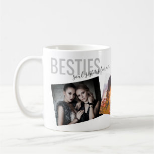 Besties Best Friends 3 Photo Modern Anpassningsbar Kaffemugg