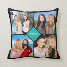 Besties Best Friends 4 Photo Collage Roligt Teal N