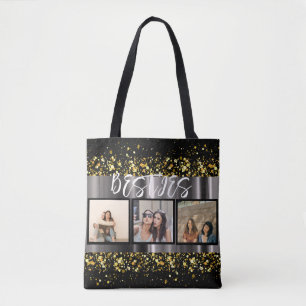 Besties Best Friends Photo Collage BFF-Elegant Tygkasse