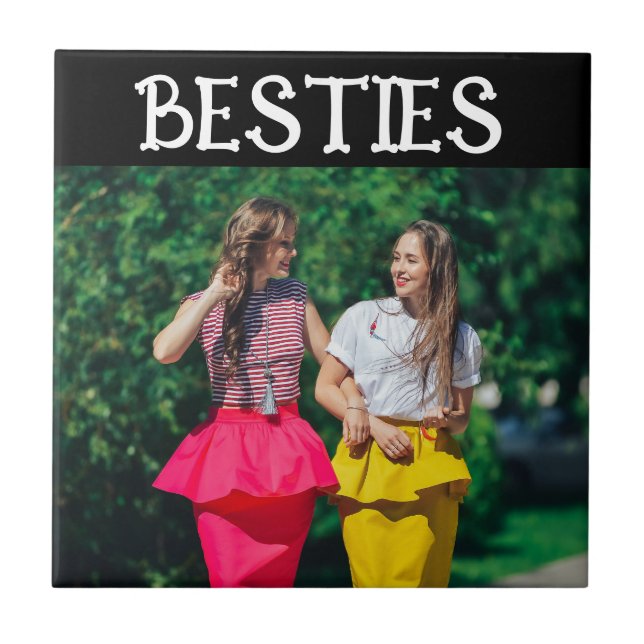 BESTIES BEST FRIENDS PHOTO  KAKELPLATTA (Framsidan)