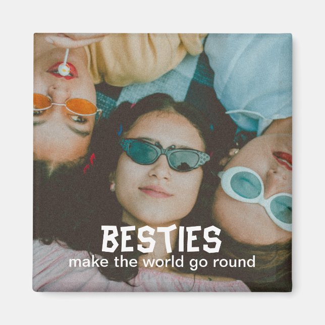 Besties Best Friends Photo Magnet (Framsidan)