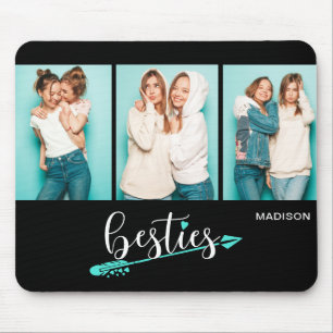 Besties Best Friends Three Photo Personlig Namn Musmatta