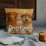 Besties BFF Friends Namn Personlig Photo Kudde<br><div class="desc">Personligen Namn Template besties Photo vid från Ricaso - perfekt keepsaké presentidé. Perfekt för husdjur,  människor eller båda lägger till ett foto på framsidan och ett andra på baksidan. Lägg till namn</div>