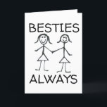 BESTIES BFF GIRLFRIENDS BIRTHDAY GREETCARDS HELGKORT<br><div class="desc">BÄSTA ALLTID BIRTHDAY-KORT</div>