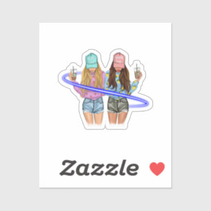 Besties BFF Heart Best Friends Bestie Klistermärken