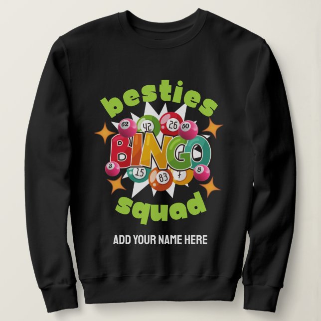 BESTIES BINGO SQUAD Custom Name Bachelorette T Shirt (Design framsida)