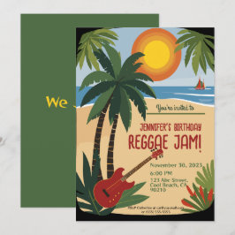 Bestie's Birthday Reggae Sylt Personlig Inbjudningar