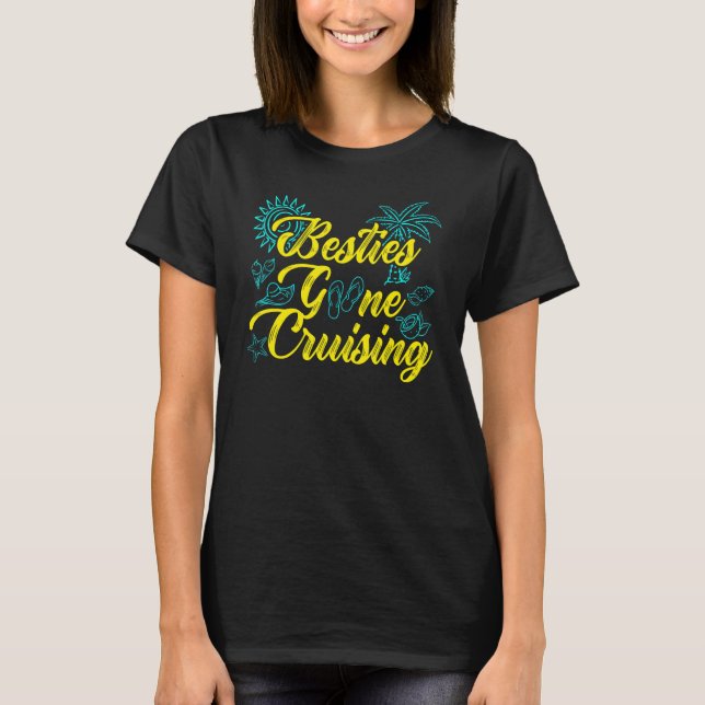 Besties Borta Cruching Matching Girls Resa Cruisin T Shirt (Framsida)