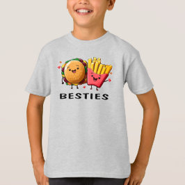 Besties Cheeseburger och Fries Best Friends T Shirt