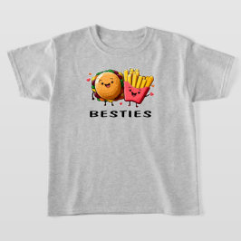 Besties Cheeseburger och Fries Best Friends T Shirt