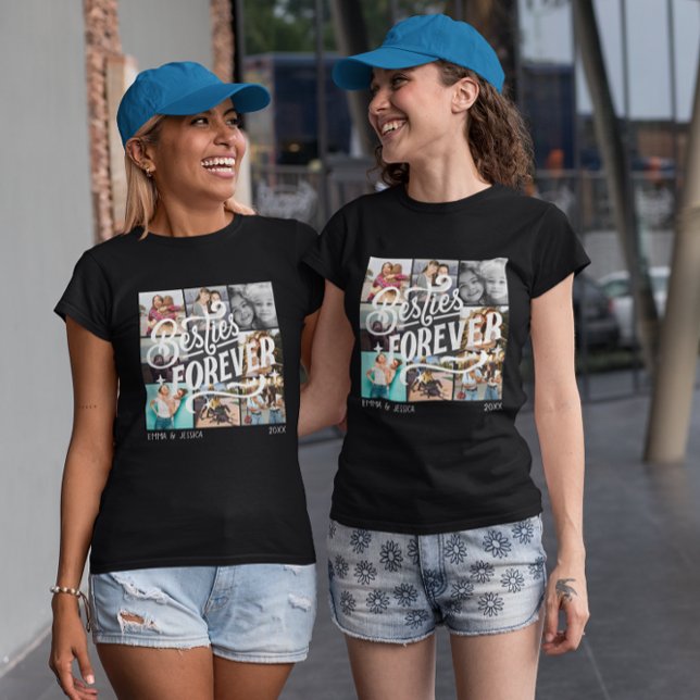 Besties för alltid elegant 8, fotohandskriven mode t shirt (Skapare uppladdad)