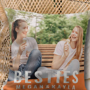 Besties For Best Friends BFF Modern Chic Photo Kudde