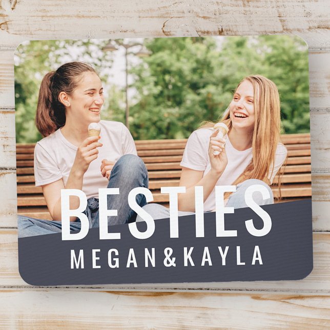 Besties For Best Friends BFF Modern Chic Photo Musmatta (Skapare uppladdad)