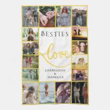 Besties Forever 16-Photo Collage med namn