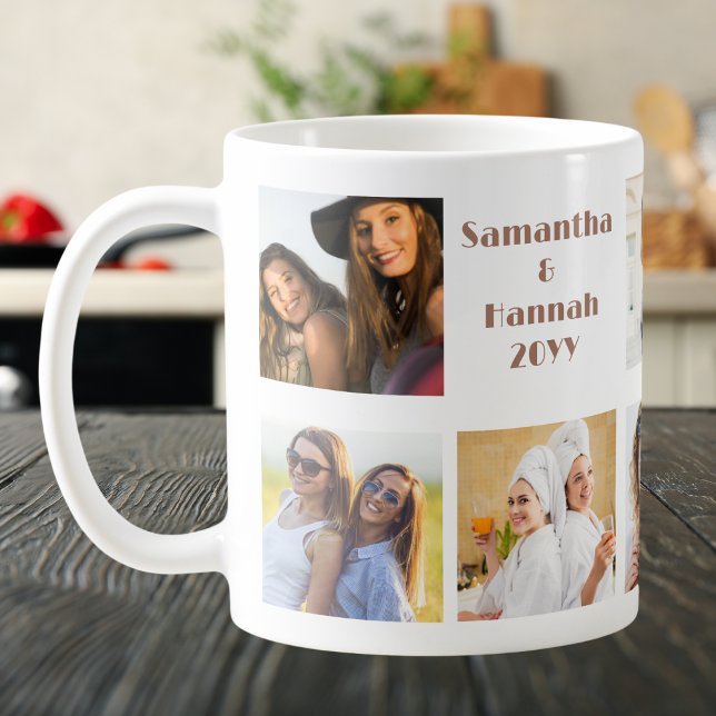 Besties Forever, BFF 8 Anpassningsbar Photo & Hear Kaffemugg (Skapare uppladdad)