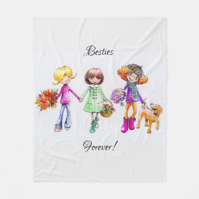 Besties Forever Fleece Blanket (Framsidan)