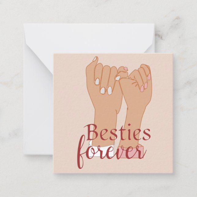 Besties Forever Notecard Anteckningskort (Framsida)
