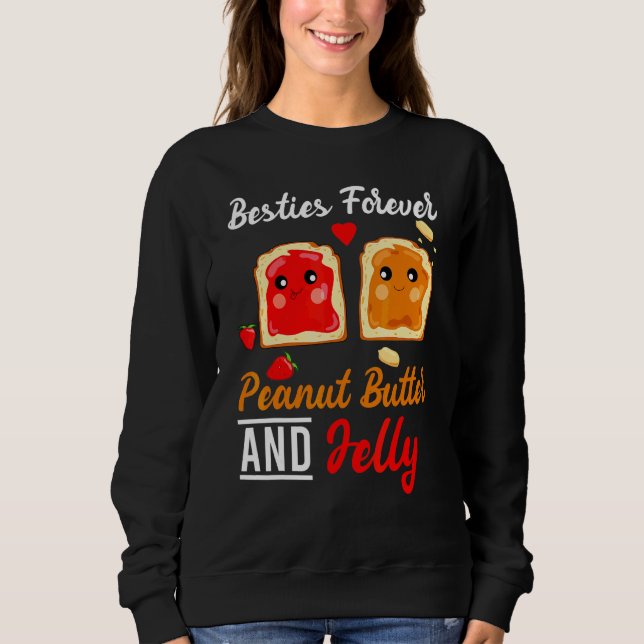 Besties Forever Peanut Butter och Jelly Best Frien T Shirt (Framsida)