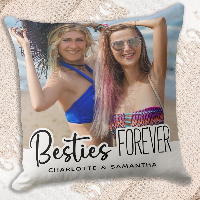 Besties Forever Personlig 2 Photo Best Friends Kudde (Skapare uppladdad)