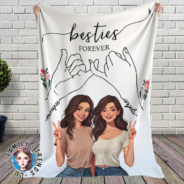 Besties Forever Pinky PromiseCustom Fleecefilt