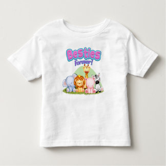 Besties Forever T-Shirt: Cute Safari Animals T Shirt
