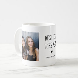 Besties Forever | Två foto-handskrivna texter Kaffemugg