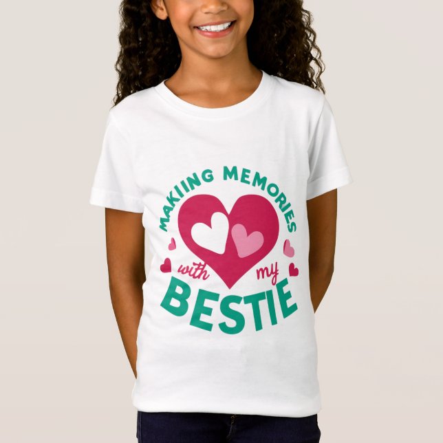 "Besties Forever Vänskap Day Shirt" T Shirt (Framsida)
