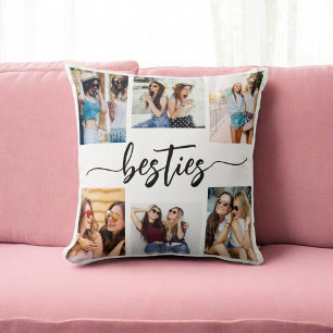 Besties Friends 6 Photo Collage Keepsak Kudde