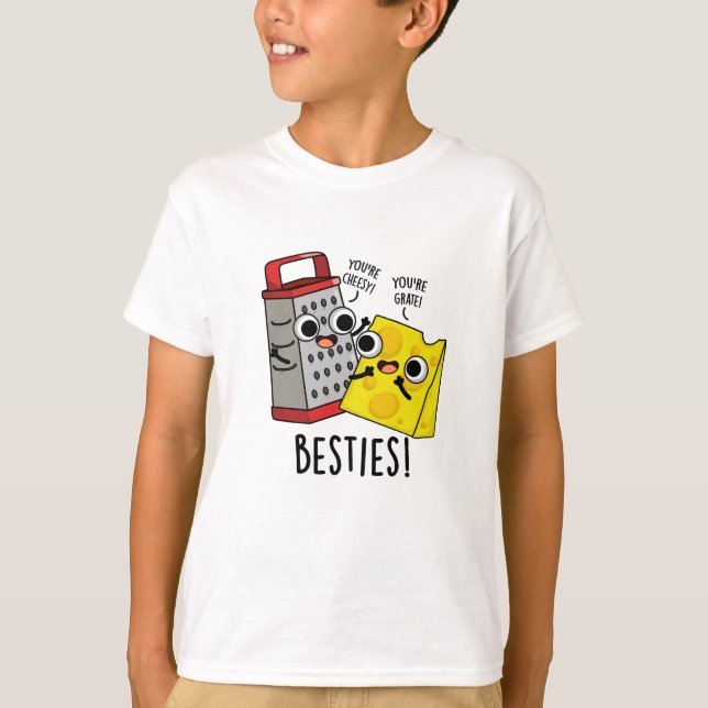 Besties Funny Cheese Grater Pun T Shirt (Framsida)