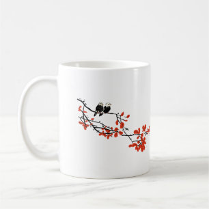 Besties Gift two Birds on Träd Gren Coffee Mugg