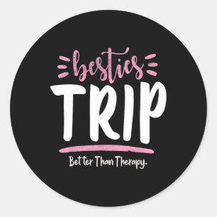 Besties Girls Helg Vacay Women's Beacher and Bo Runt Klistermärke