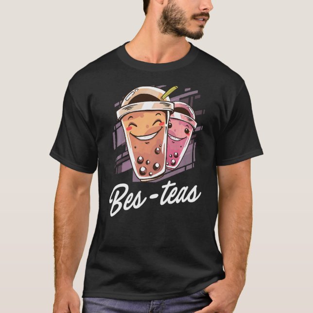 Besties Graphic Tea Drinker Tea Brewing Kopp O T Shirt (Framsida)
