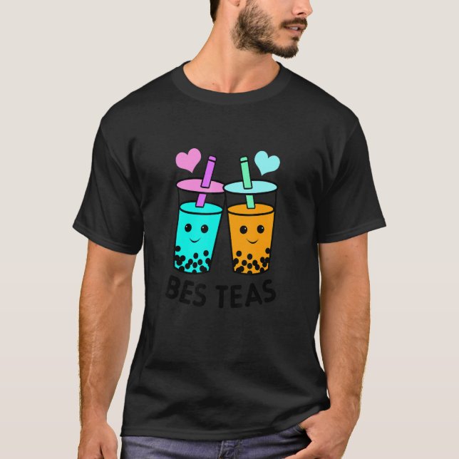 Besties Graphic Tea Tea Drinker Tea Brewing Kopp T Shirt (Framsida)