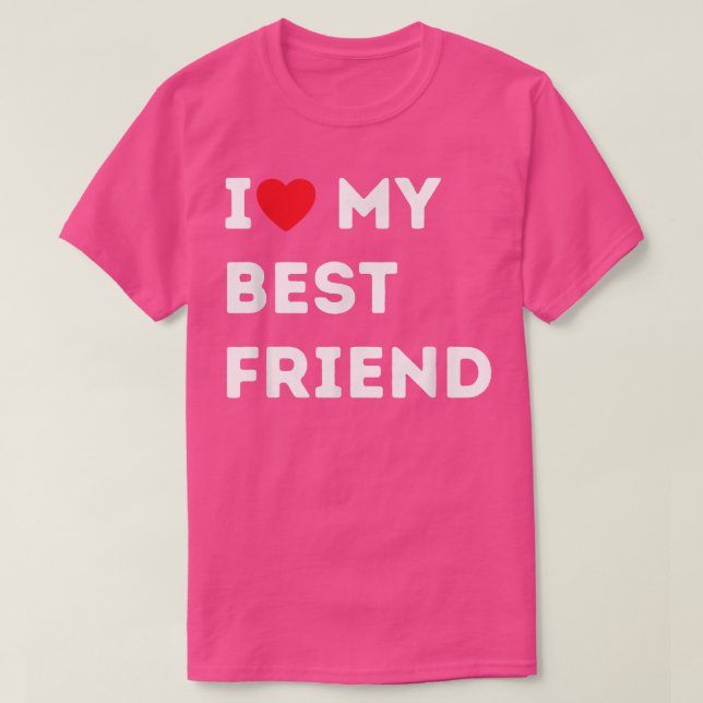 Besties I Kärlek My Best Friend BFF T Shirt (Design framsida)