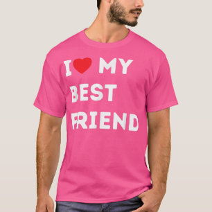 Besties I Kärlek My Best Friend BFF T Shirt