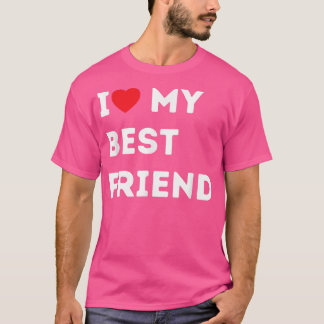 Besties I Kärlek My Best Friend BFF T Shirt
