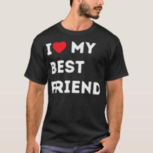 Besties I Kärlek My Best Friend BFF T Shirt