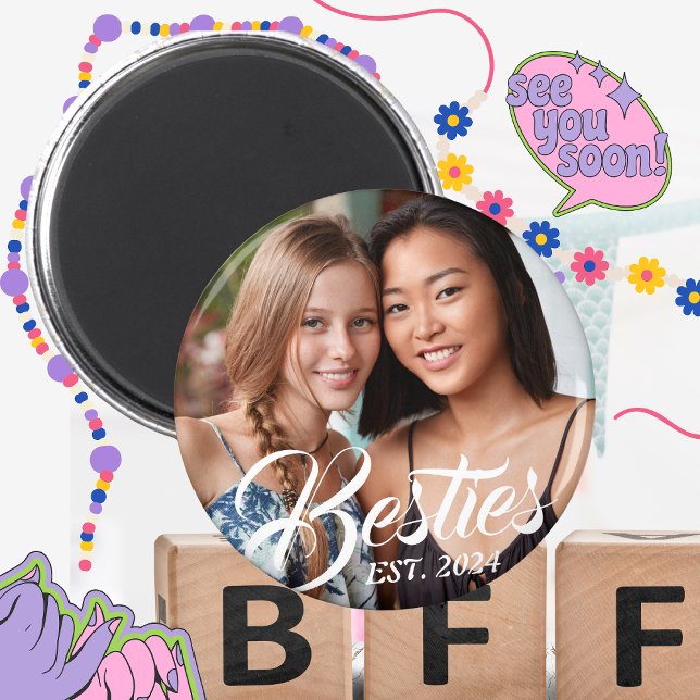 Besties Magnet for Best Friends BFF Photo Magnet (Skapare uppladdad)