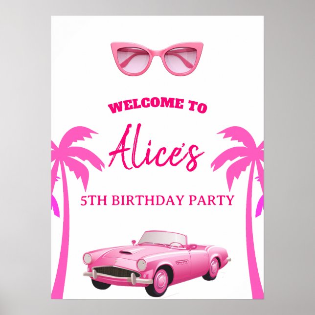 Besties Malibu Rosa Doll Beach Birthday Poster (Framsidan)