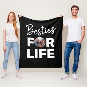 Besties Modern BFF Best Friends Photo Roligt Birda Fleecefilt