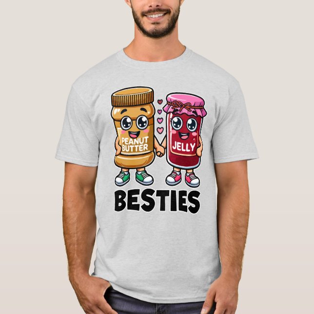 Besties - Peanut Butter and Jelly T Shirt (Framsida)