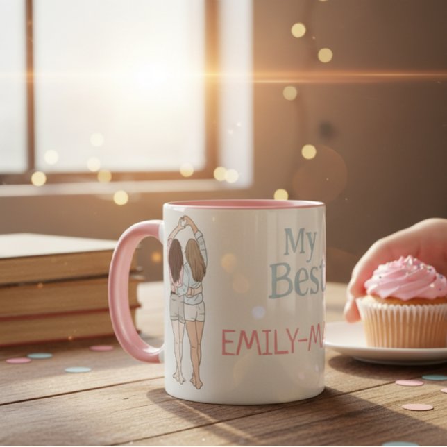Besties Personalized Mug A Perfect Gift with a Pe Mugg (Skapare uppladdad)
