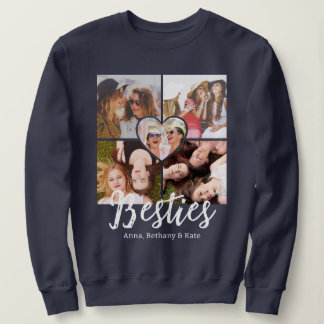 BESTIES Personlig Vänners Fotokollage T Shirt