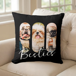 Besties Pet Simple Modern Play Three Photo Kudde