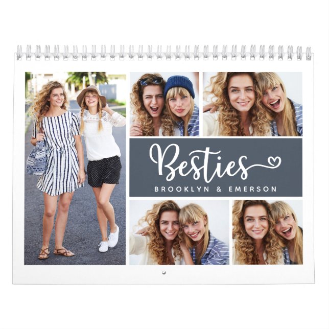 Besties Photo Collage Best Friends Kalender (Omslag)