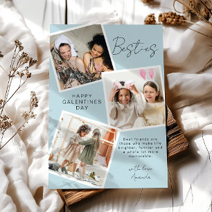 Besties Photo Collage Galentines Day Julkort