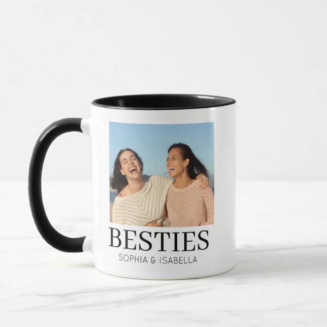 Besties Photo Mug | Personalized Best Friends Gift Mugg (Vänster)